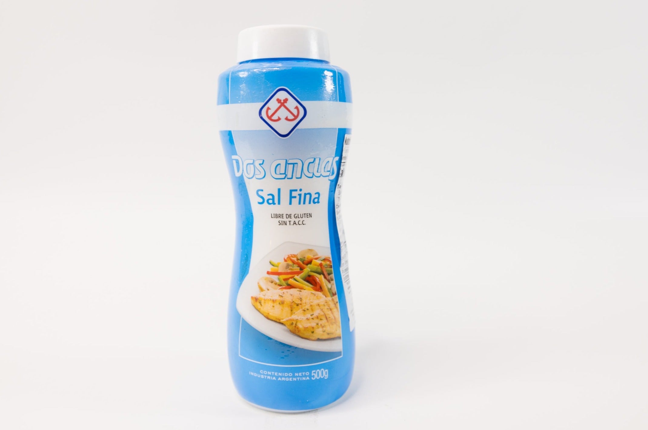 Sal Fina con Yodo / Iodized Fine Salt DOS ANCLAS - (500 gr - 1.1